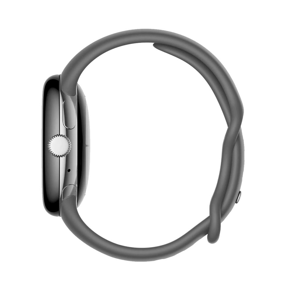 Умные часы Google Pixel Watch Wi-Fi + LTE 41mm, Silver/Charcoal (Полированный серебристый корпус, ремешок угольно-серого цвета)