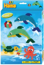 Hama Набор термомозаики Midi 2000 шт + Дельфины (3435)