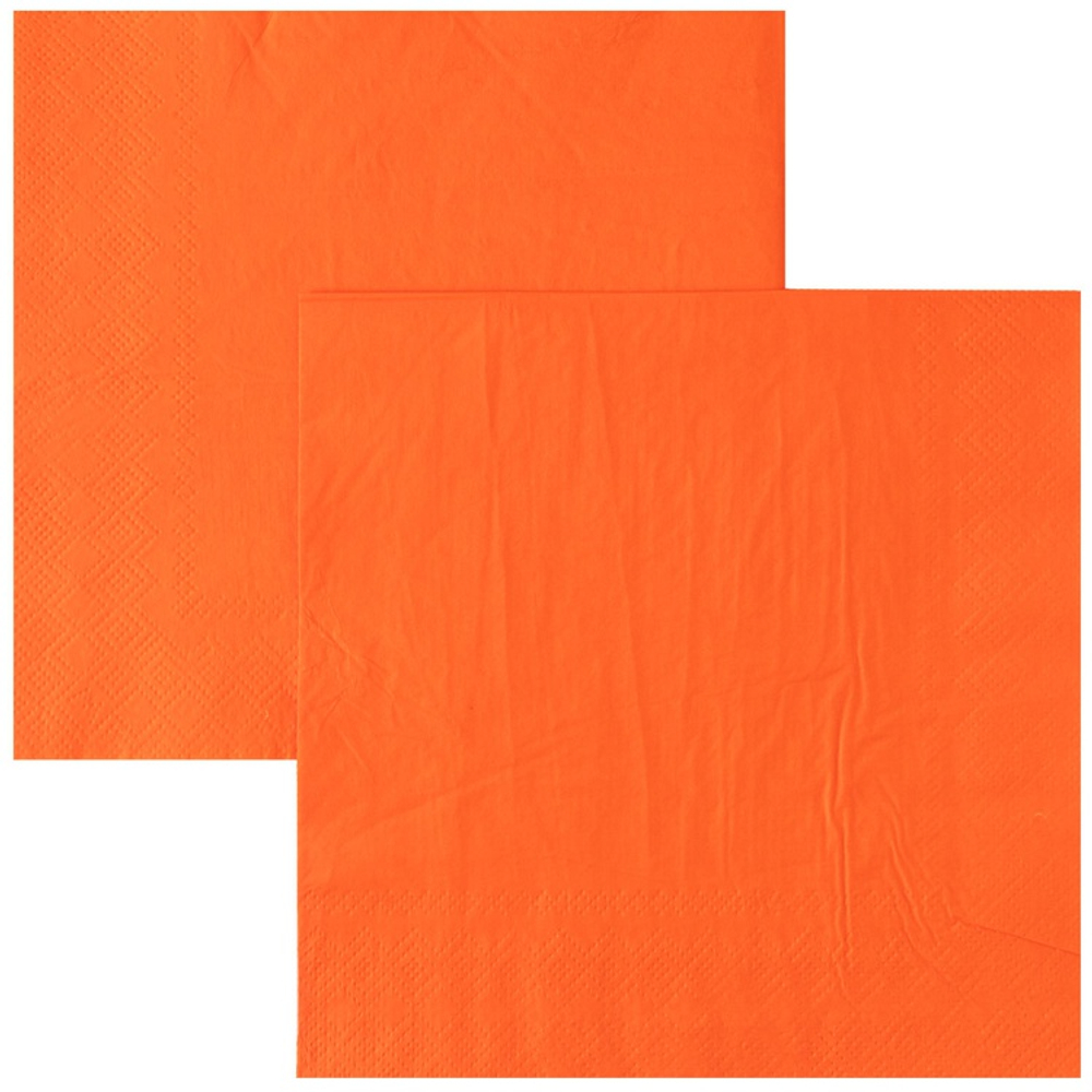 Салфетка в оранжевом цвете, 33 см, 12 шт