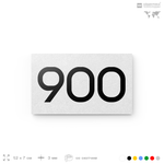 Номер на дверь 900, табличка на дверь для офиса, квартиры, кабинета, аудитории, склада, белая 120х70 мм, Айдентика Технолоджи