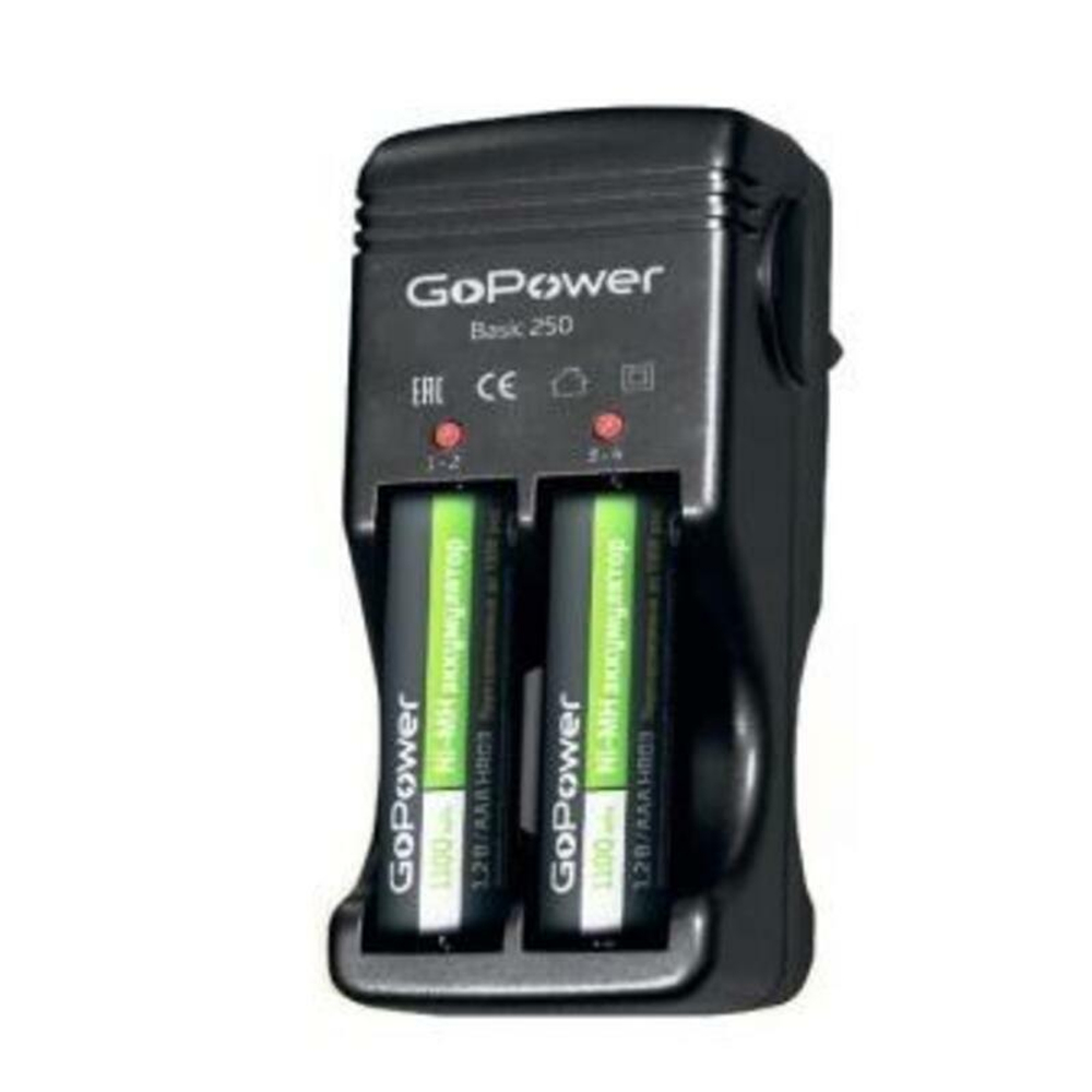 Зарядное устройство для аккумуляторов GoPower Basic 250 Ni-MH/Ni-Cd 4 слота