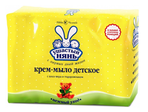 Крем-мыло детское Ушастый нянь с алоэ вера и подорожником 4 штуки по 100 г