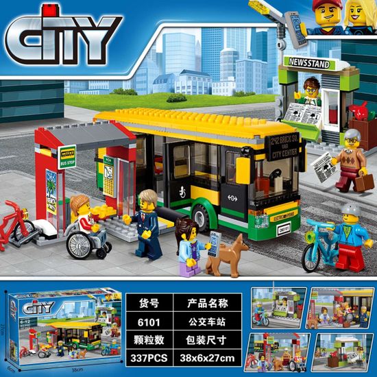 Конструктор Cities "Автобусная остановка" , 337 дет.