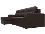 Диван угловой Эмир БС левый угол, Коричневый, Экокожа, 28405L