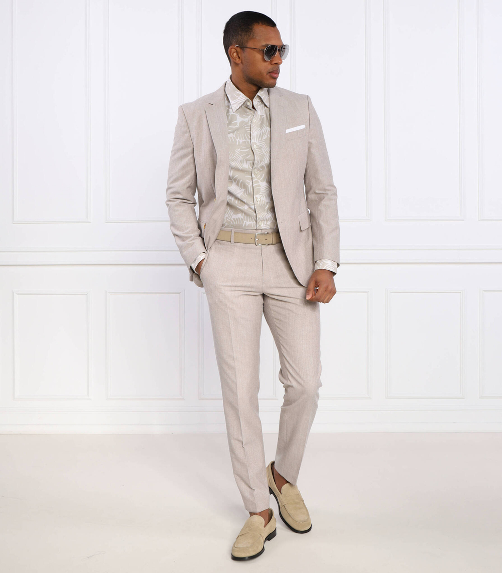 рубашка c-hal-kent-c1-223 BOSS BLACK - бежевый(50490445)