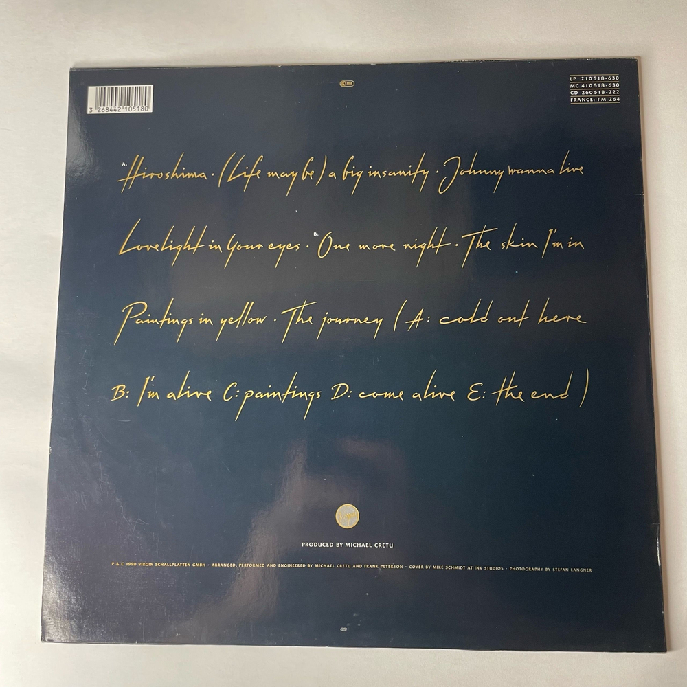 Винтажная виниловая пластинка LP Sandra Сандра, Paintings In Yellow (Германия 1990)