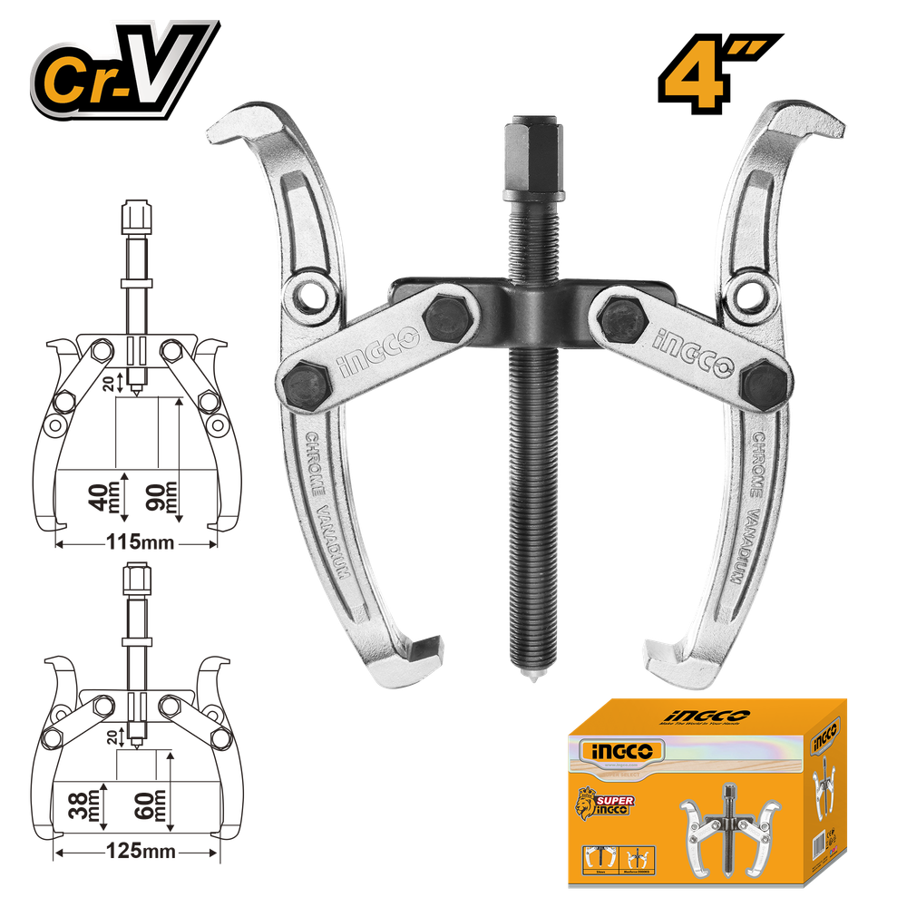 Съемник с двумя захватами 4" INGCO HGP08024 INDUSTRIAL