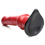 Красный фантазийный фаллоимитатор Hell-Hound Canine Penis Silicone Dildo - 19 см. (Цвет: красный)
