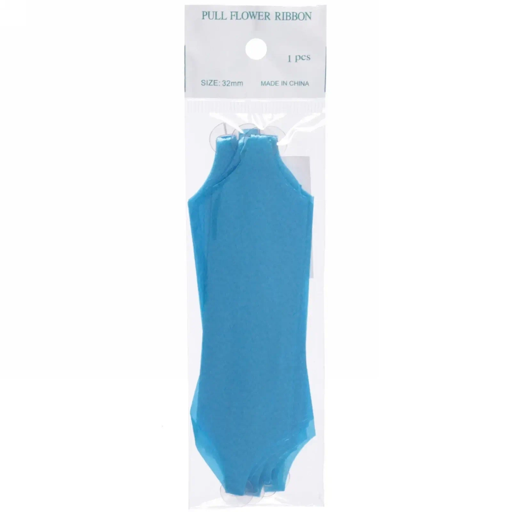 Бант для оформления подарка «Блеск» 3 см, d-11 см, Синий