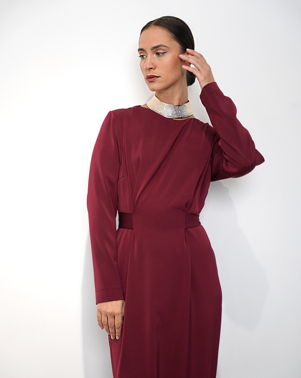 Платье "Идеально село" в винном