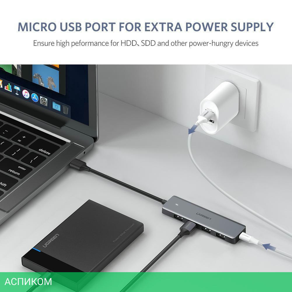 USB-хаб Ugreen CM219-50985 (50985)