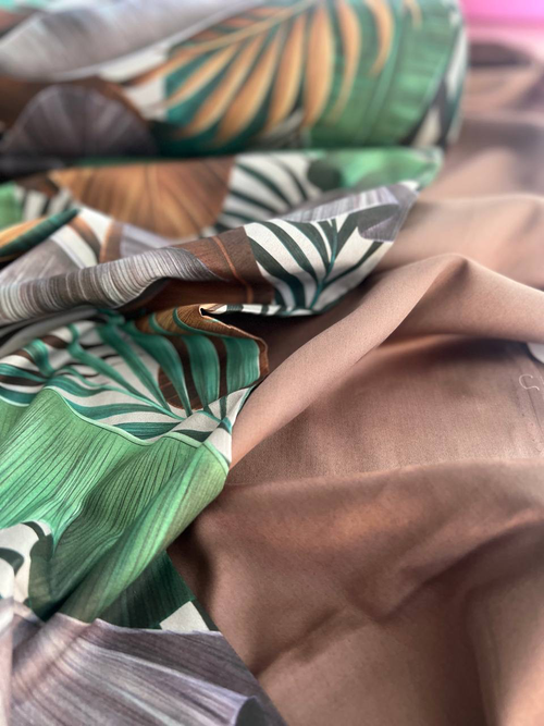 Поплин «Тропические листья»