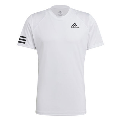 Мужское теннисное поло adidas Club 3 Stripes T-Shirt Men - White, Black