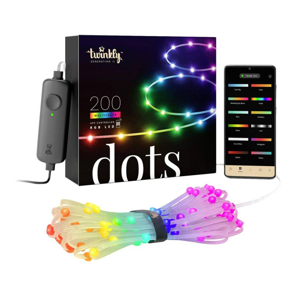 Умная светодиодная лента Twinkly Dots, RGB (10 м, 200 светодиодов) Generation II