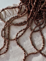 Нить гематитовых бусин 5-6мм, галтовка