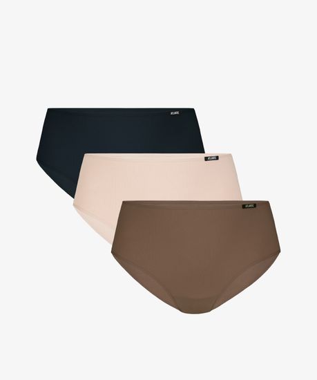 Женские трусы классика (3шт) 3LP-193, темно-синий + пудровый + коричневый