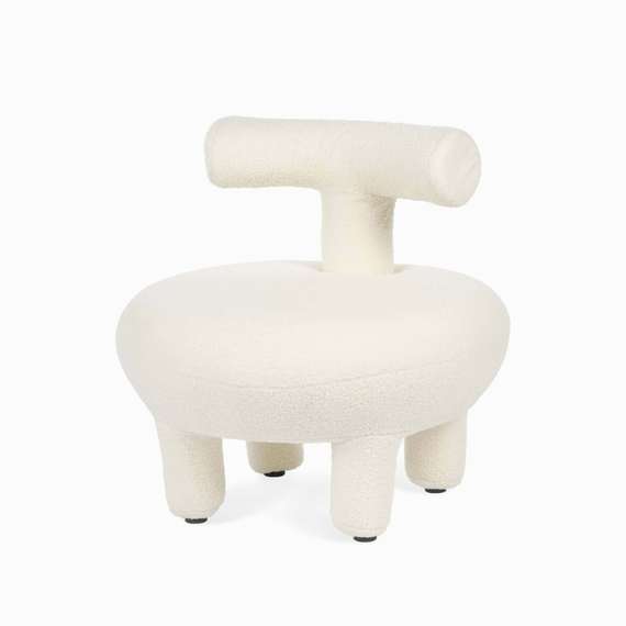 Лаунж-кресло Plump, белое букле