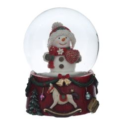 GAEM Фигурка декоративная "Снеговик" в стекл шаре, L6,5 W6,5 H8,5 см, 2в.