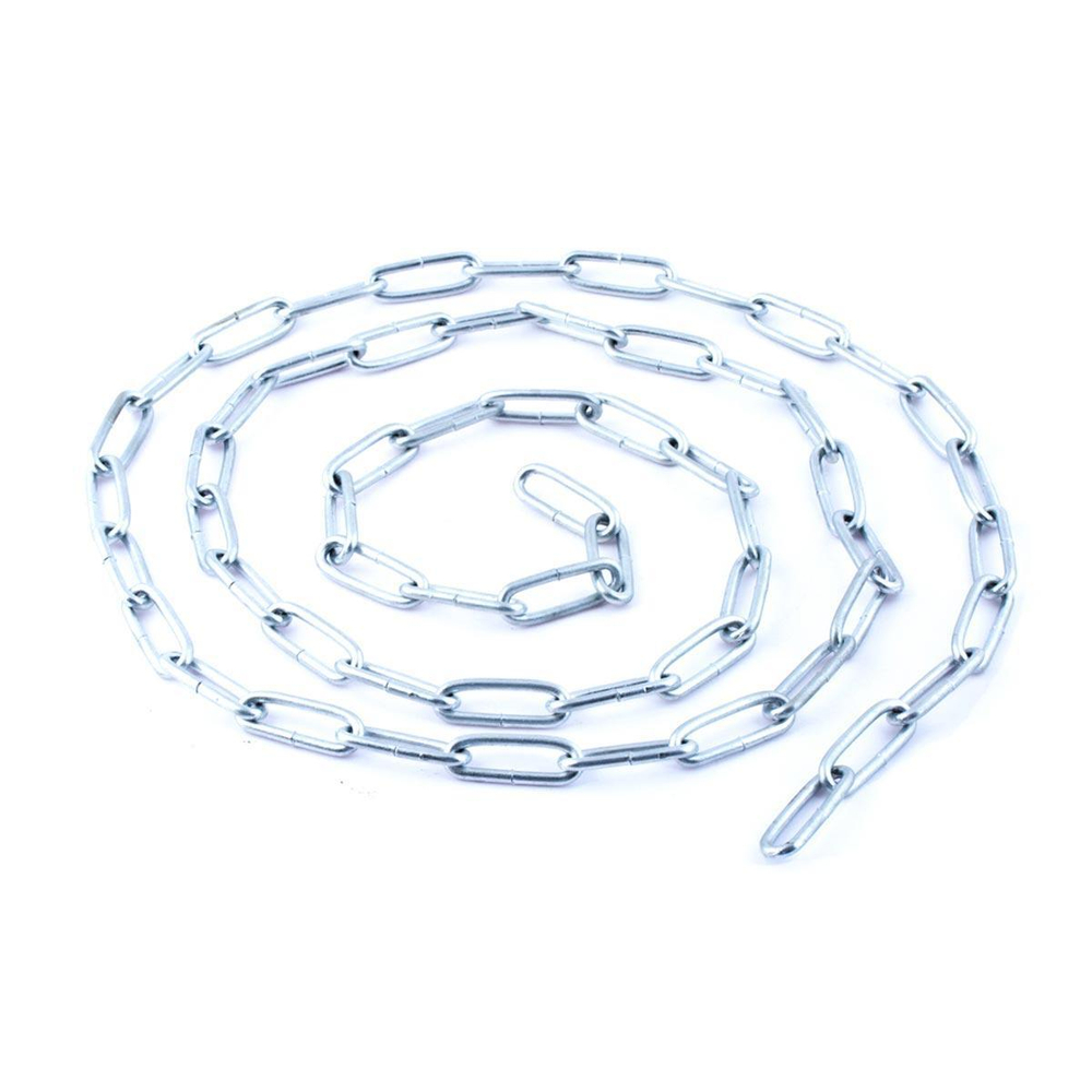 ЦЕПЬ СТРОЙБАТ DIN 763 (ДЛ. ЗВЕНО) 5ММ (БЕЛЫЙ ЦИНК)