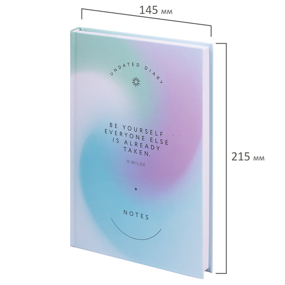 Ежедневник недатированный А5 (145х215 мм) ламинированная обложка 128 л. STAFF "Gradient" (6 штук в упаковке)