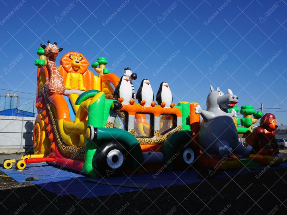 Батутный комплекс "Саванна" (горка+площадка)