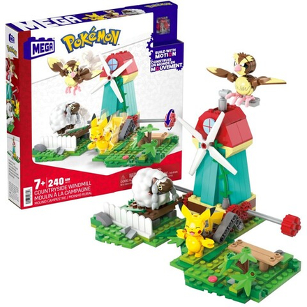 МЕГА Покемон - Деревенская Ветряная Мельница Набор строительных блоков 240 штук. HKT21 / артикул   HKT21  / GTIN 194735107858