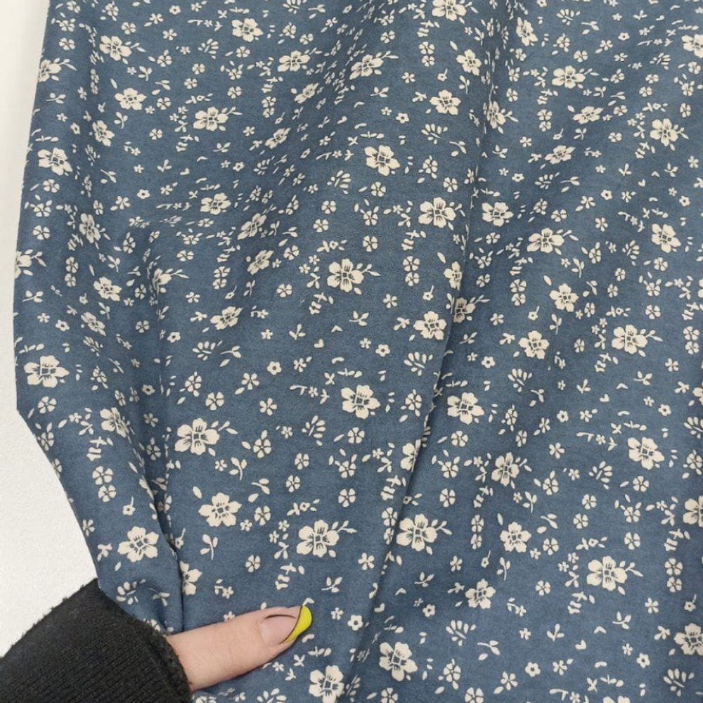 Фланель Затерянный сад (деним)