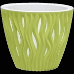 Кашпо для цветов пластиковое 1,6л d-16см «Вдохновение» Фисташковый