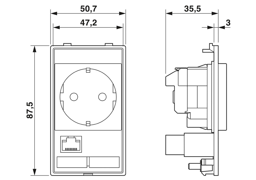 1054542 - VS-FP-SD-D-RJ456A-BUBU - Передняя панель