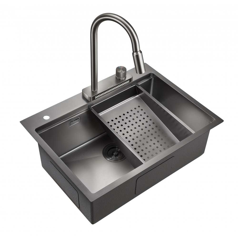 Мойка для кухни Milacio Denia 68 Steel MC.77419 сталь воронёная