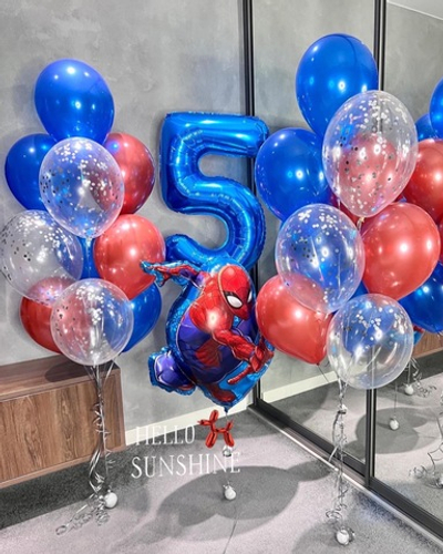Набор шаров Человек паук - синий набор