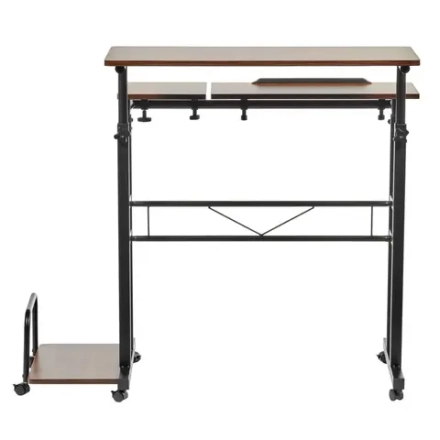 Стол Bradex Home многофункциональный Shuttle 80х58х80-130см, темное дерево, чёрный