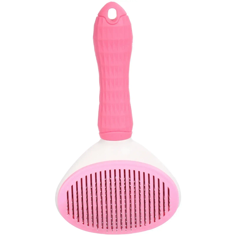 Пуходёрка самоочищающаяся для собак и кошек «ЛАПУСИКИ», цвет розовый, 20*11см (блистер)