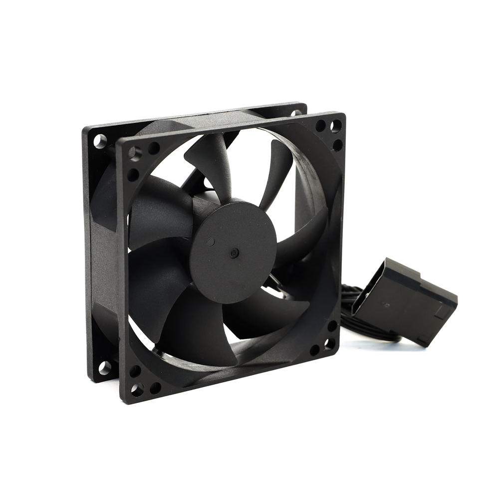 Вентилятор BaseTech V1, 80мм, 2400rpm, 3-pin+Molex, черный, Bulk, 46.2CFM, 22дБ (BT-F80X25-3PB)