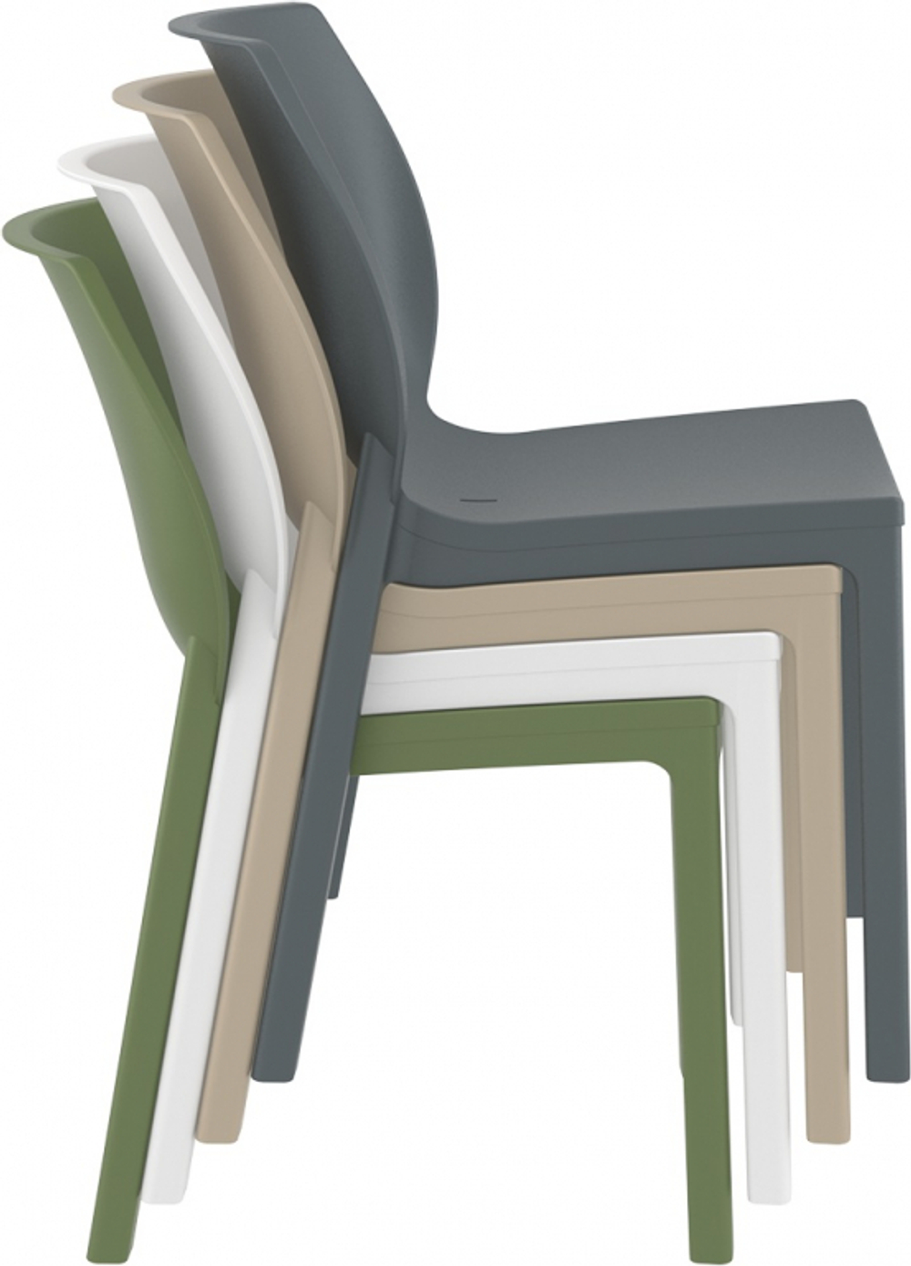 Стул пластиковый Siesta Contract Nora, оливковый