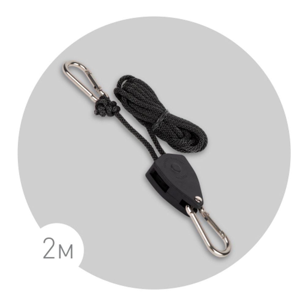 Кронштейн для ламп и светильников ЭРА FITO-rope телескопический подвес 2 м с карабином | Аксессуары для фито светильников