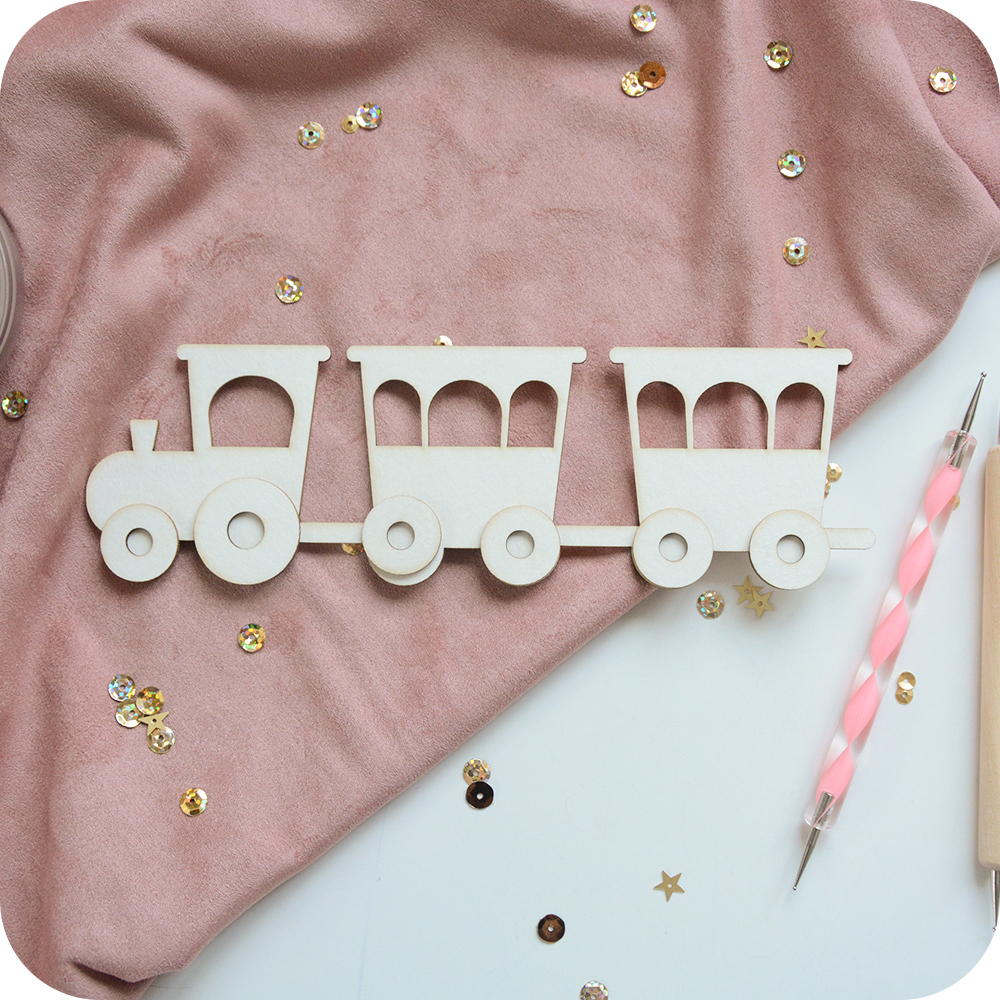 Заготовка для тиснения "Паровозик" двухслойная