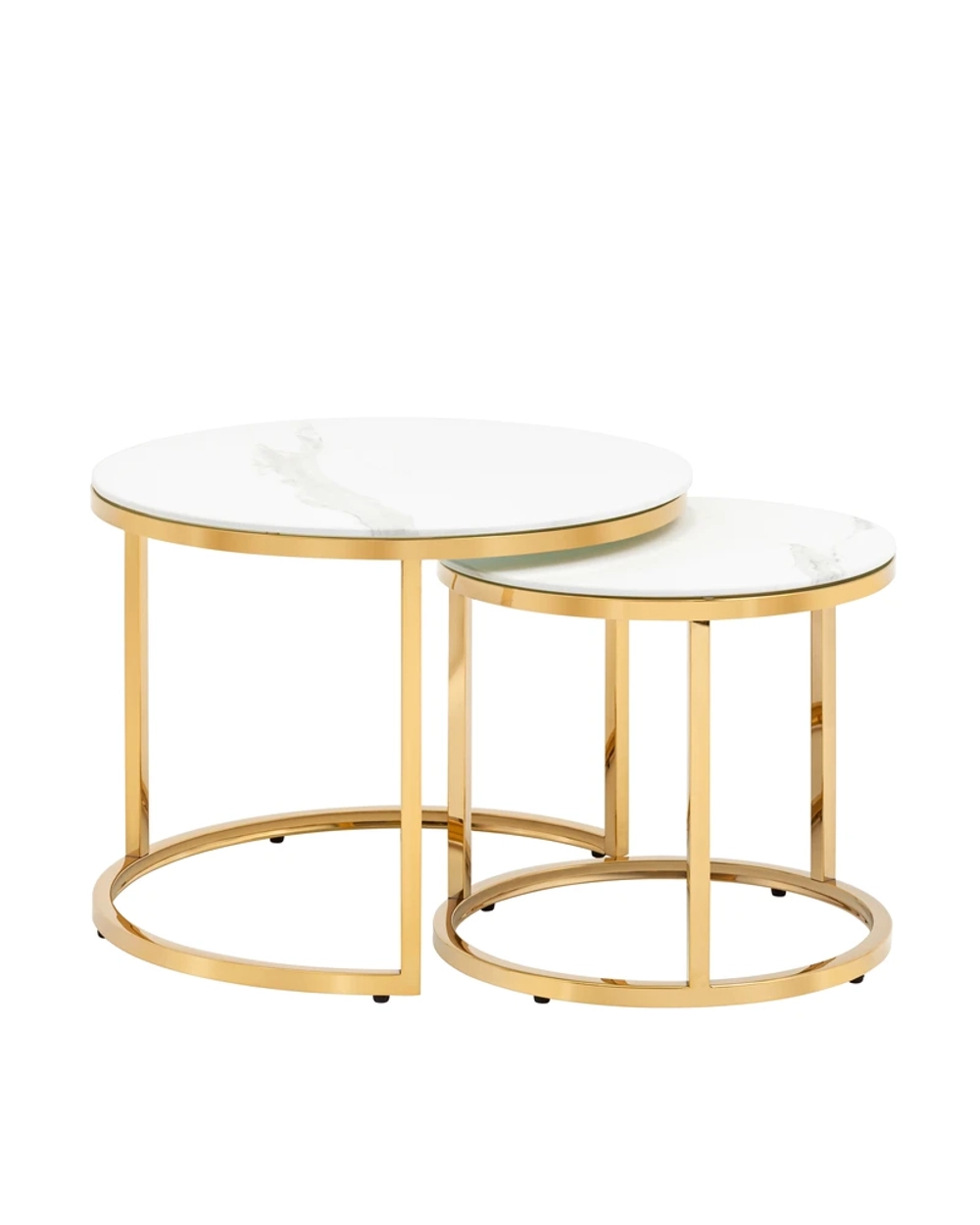 Комплект журнальных столов (2шт) Stool Group СЕЛЕНА EET-131-2S-TG white