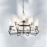 723125 Люстра FLUME 12х40W E14 ЧЕРНЫЙ МАТОВЫЙ/НИКЕЛЬ