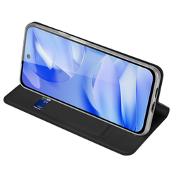 Чехол книжка из PU кожи черного цвета от Dux Ducis для Google Pixel 9a, серия Skin Pro Series Case