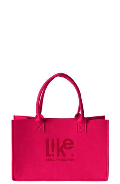 Сумка фетровая, с ручками, 350х230х130 мм, ручки 160мм