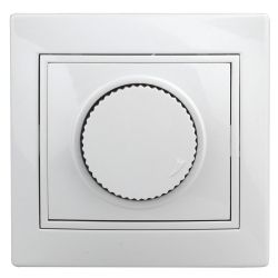 Светорегулятор Intro Plano 1-401-01 (диммер) поворотный, 600Вт 230В, IP20, СУ, белый | Intro Plano Белый