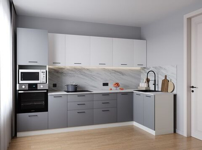 Кухонный гарнитур угловой Элеганция 3200х1400 столешница 26 мм