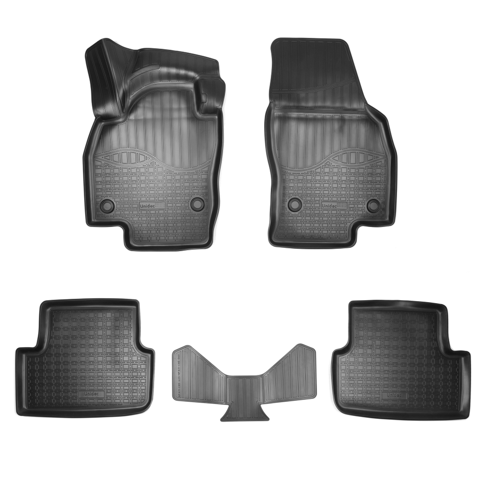 Ковры в салон Norplast/Unidec для Volkswagen Polo VI в кузове HB AW (2017-), Черный, арт.NPA11-C95-423