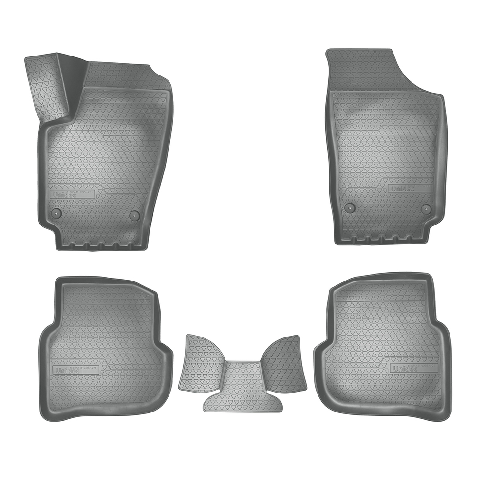 Ковры в салон Norplast/Unidec для Volkswagen Polo в кузове SD (2010-)Полиуретан,Серый, арт.NPA11-C95-421-G