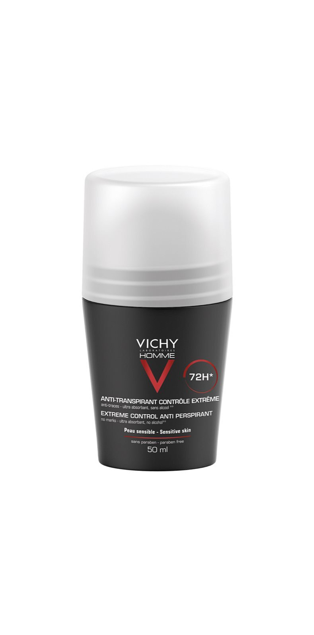 Vichy Homme Deodorant - шариковый антиперспирант против повышенной потливости /  72h 50  ml  / GTIN 3337871320362
