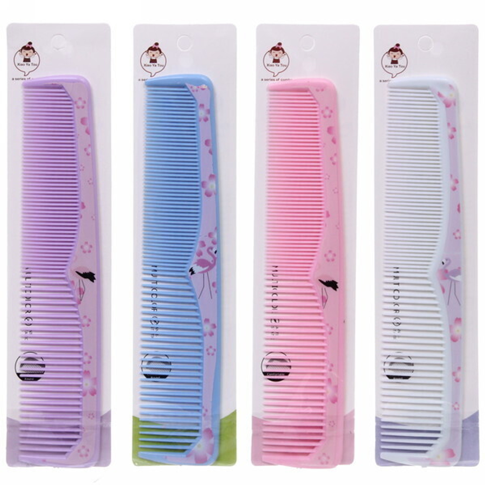 Расческа комбинированная «Fashion hair - Цветочный рай», микс 4 цвета, 22*4,5см