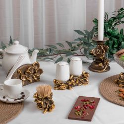 Держатель для зубочисток Орхидея Ликаста Бронза