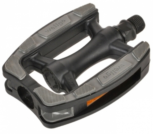 Педали пластик. C157, с антискользящими накладками 99*80*25мм, 280г черные WELLGO