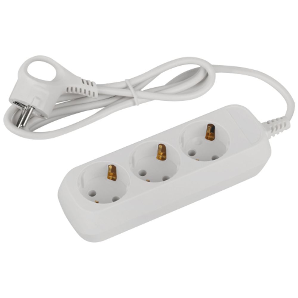 Удлинитель электрический ЭРА UDL-10-315-E Greenline 3 розетки с заземлением 1,5м ПВС 3x0.75мм2 | Бытовые удлинители